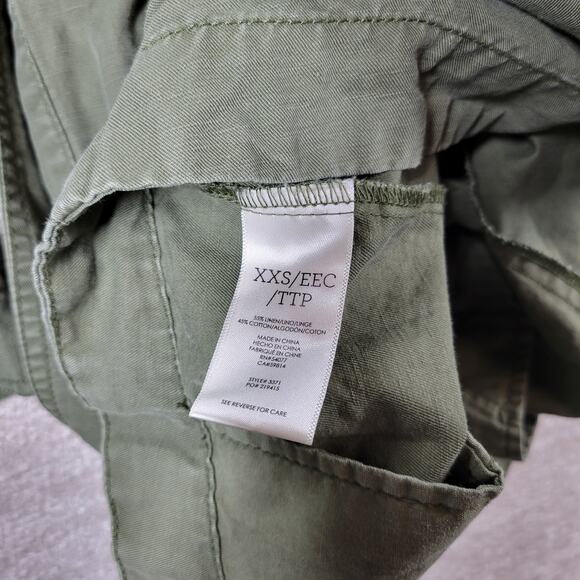 Cabi Bird Utility Jacket Women’s XXS Green Linen Sequin Appliqué Military Parka - Picture 12 of 16